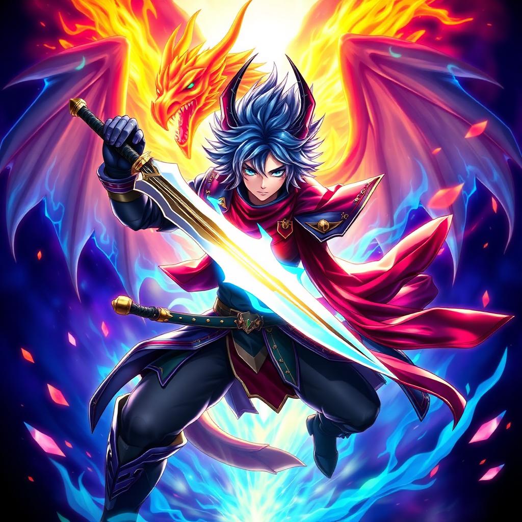 GBVSR key art — two anime warriors clashing with elemental effects