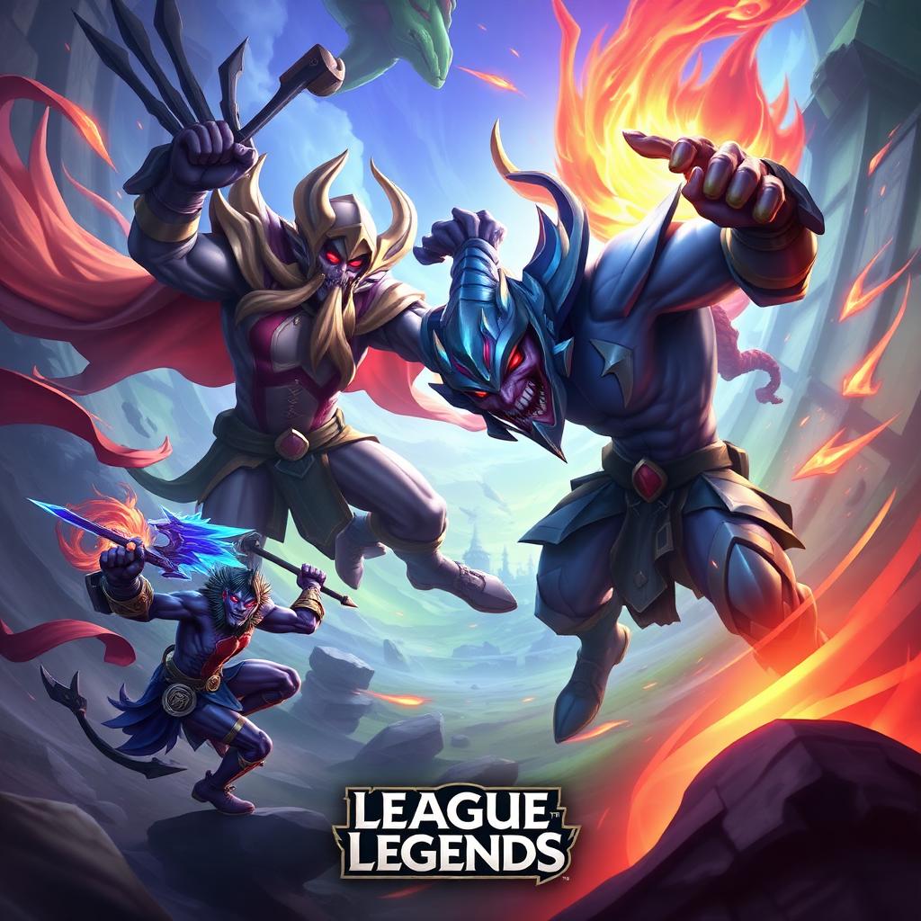 Wild Rift key art — mobile MOBA champions clashing on Wild Rift